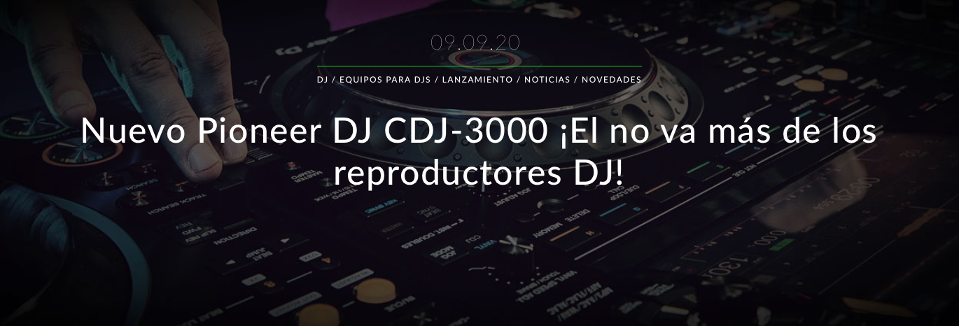 Pioneer DJ CDJ 3000 es un multi-reproductor Dj profesional con una nueva MPU que ofrece un comportamiento preciso, suave y estable con funciones avanzadas.
