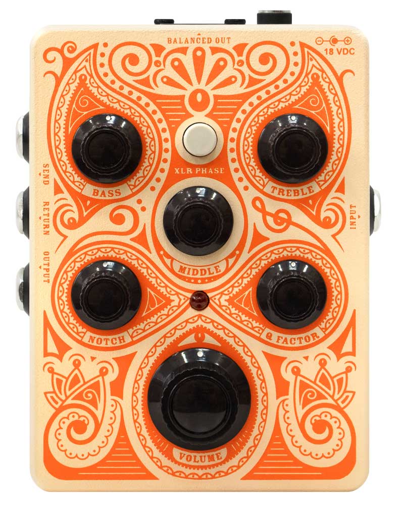 Orange Acoustic Pedal es un pedal preamplificador para guitarra acústica que brinda un sonido acústico sumamente transparente, dinámico y con una calidad profesional.