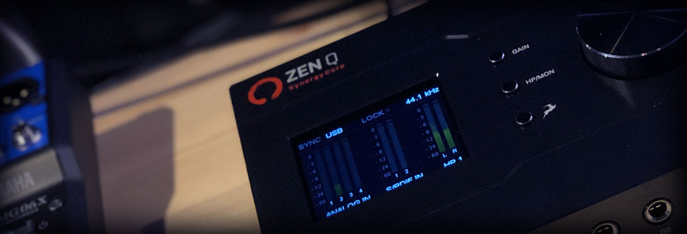 Nueva interfaz de audio Zen Q Synergy Core USB-C: 14x10, 1 FPGA y 2 procesadores DSP, reloj AFC de 64 bits y 37 efectos de modelado analógico de serie.