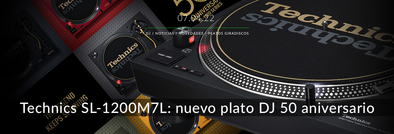 Technics SL-1200M7L es el nuevo giradiscos DJ que acaba de lanzar el mítico fabricante japonés para celebrar el 50 aniversario de su gama de platos para DJ SL-1200, probablemente, la más icónica de todos los tiempos.
