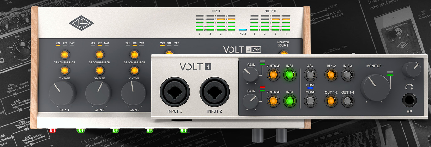 Universal Audio Volt 4 y Volt 476P: nuevas interfaces asequibles con el exquisito sonido de UA.