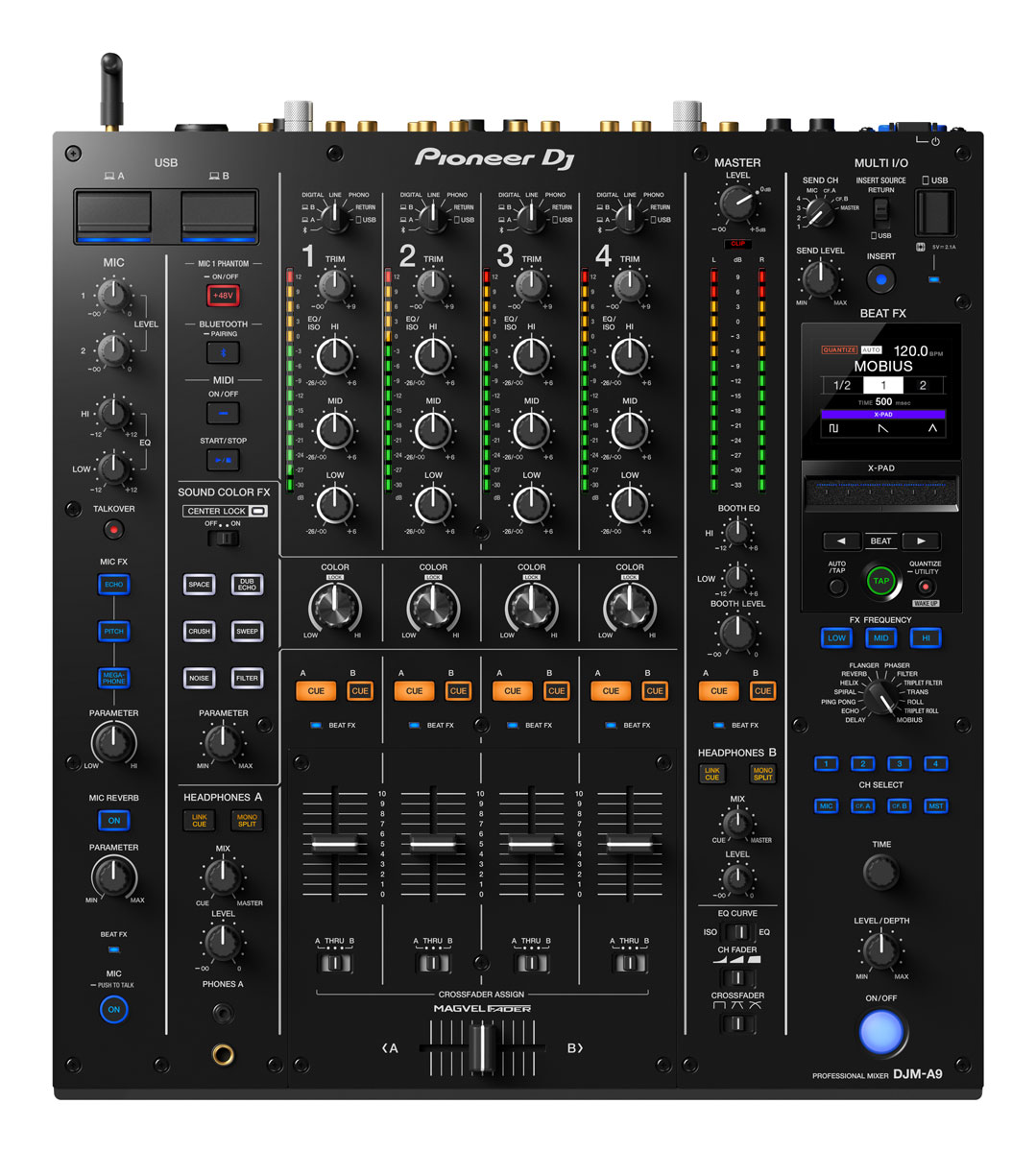 Pioneer DJ DJM-A9 es un nuevo mezclador DJ profesional de 4 canales 