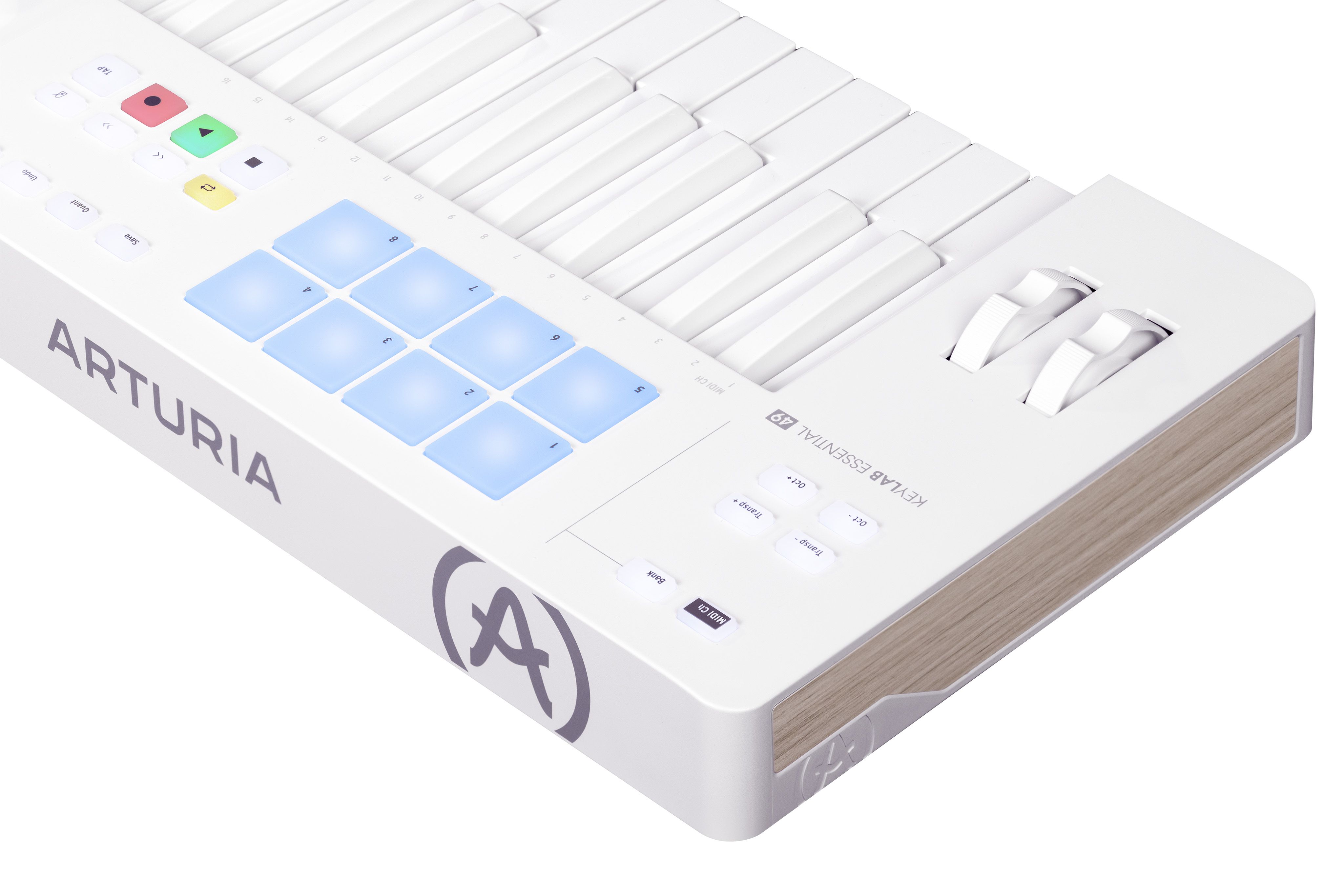 Arturia KeyLab Essential 49 Mk3 Alpine White: control MIDI universal con herramientas y funciones avanzadas para entornos híbridos y analógicos