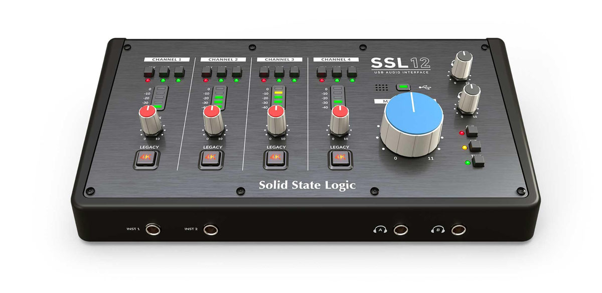 SSL 12 viene con 12 entradas y 8 salidas y alimentación por bus, permitiéndote obtener audio de calidad de estudio dentro y fuera de tu ordenador con la mínima complicación y la máxima creatividad.