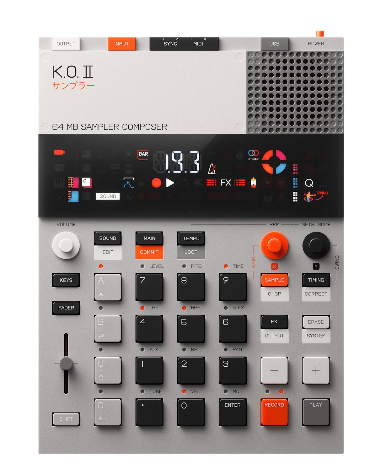 Teenage Engineering EP-133 K.O. II es un sampler portátil, con secuenciador y efectos integrados que ofrece una experiencia musical versátil y potente.