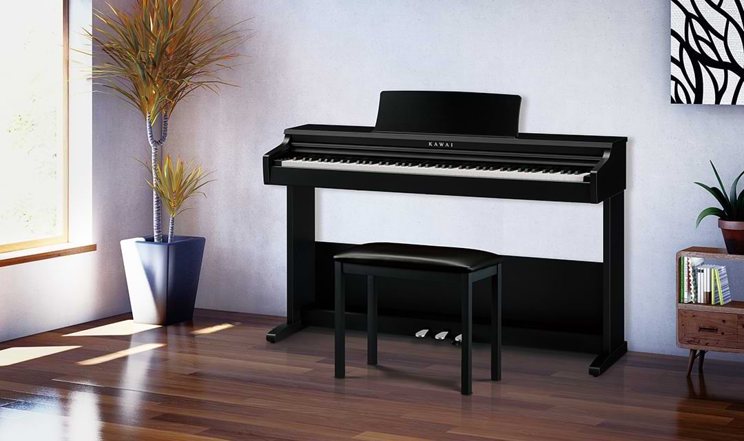 Kawai KDP 75: piano digital de pared, con 88 teclas de acción realista y sonidos de piano de primera línea