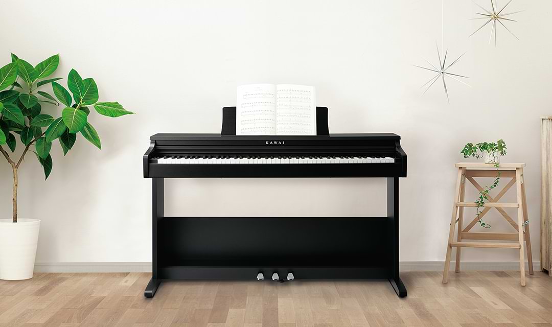 El mecanismo de teclado Responsive Hammer Compact (RHC) del KDP 75 ha sido desarrollado para representar el toque distintivo de un piano de cola acústico.
