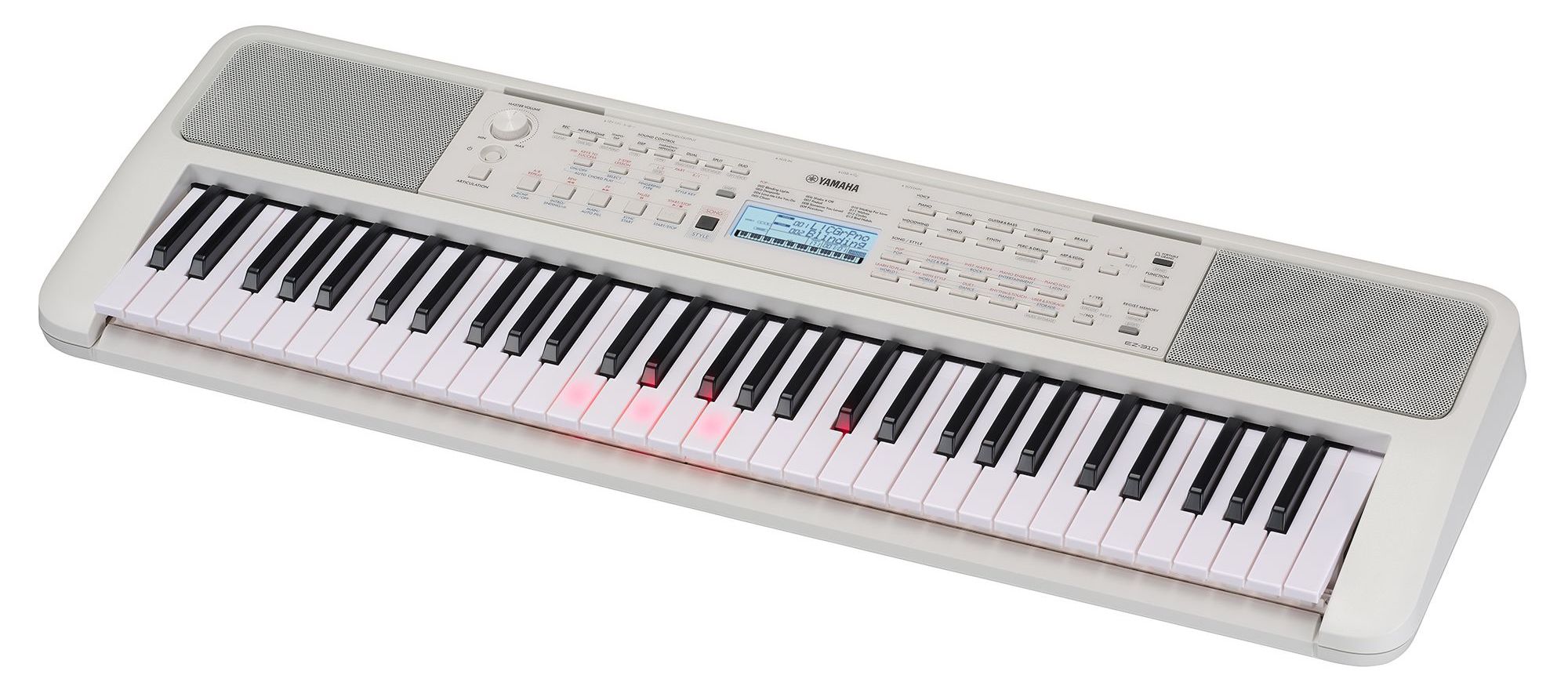 Yamaha PSR-EZ310 es un teclado workstation portátil de 61 teclas que ofrece una gran versatilidad –algo que lo hace idóneo para multitud de estilos musicales–, unos potentes altavoces incorporados y una serie de funciones profesionales e intuitivas como el sistema de luces guía