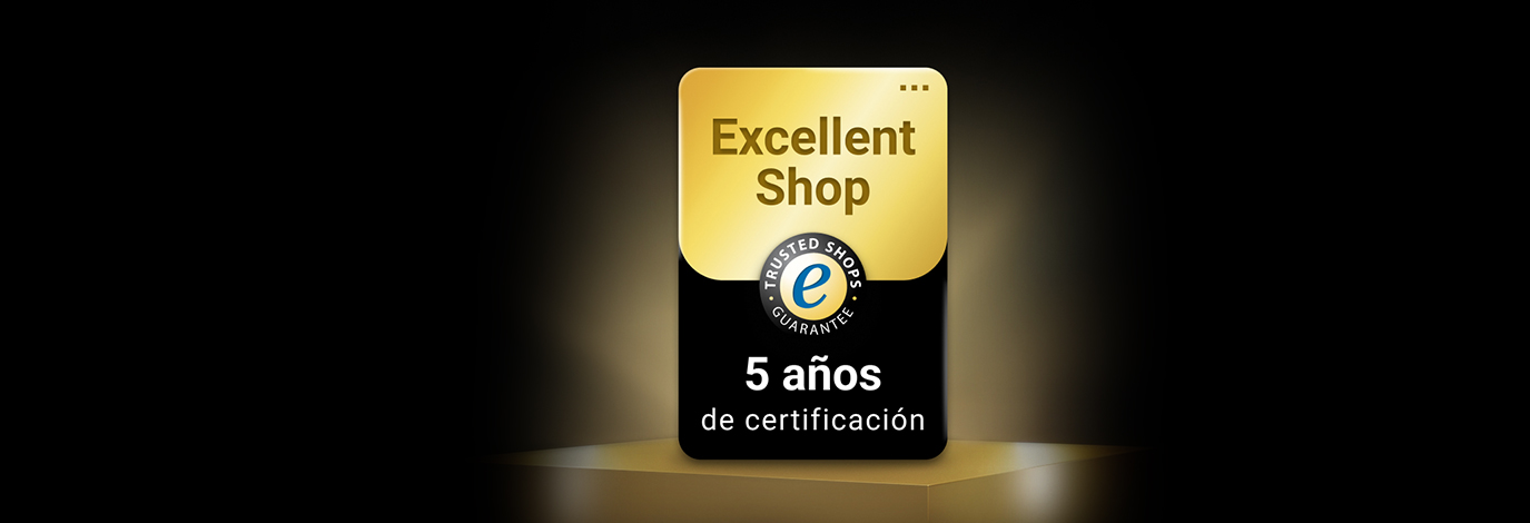 Drunkat recibe el premio Excellent Shop Award, un galardón que reconoce y premia los más de cinco años consecutivos que llevamos cumpliendo de forma constante con los estándares de calidad, seguridad y satisfacción del cliente que exige Trusted Shops.