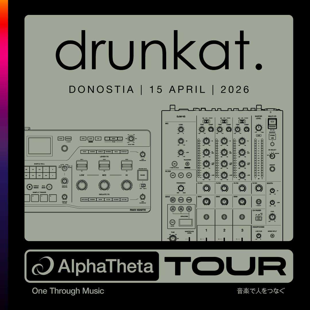 AlphaTheta Tour 2026 llega a Drunkat con una sesión centrada en lo último en tecnología DJ.